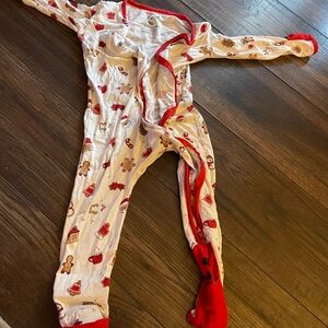 Festive Red and White Kids One Piece